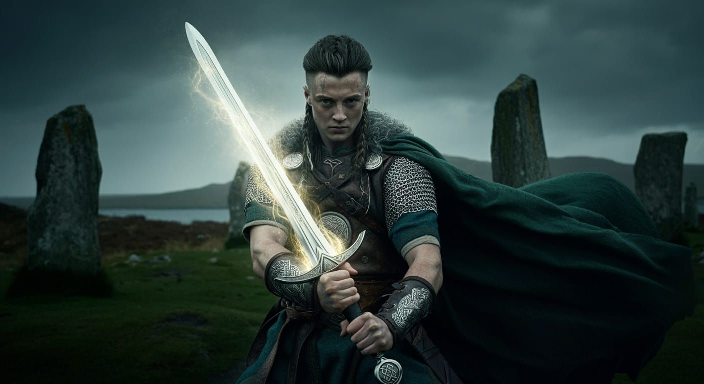 Epic Irish Hero Wields Nature's Fury in Cinematic Style