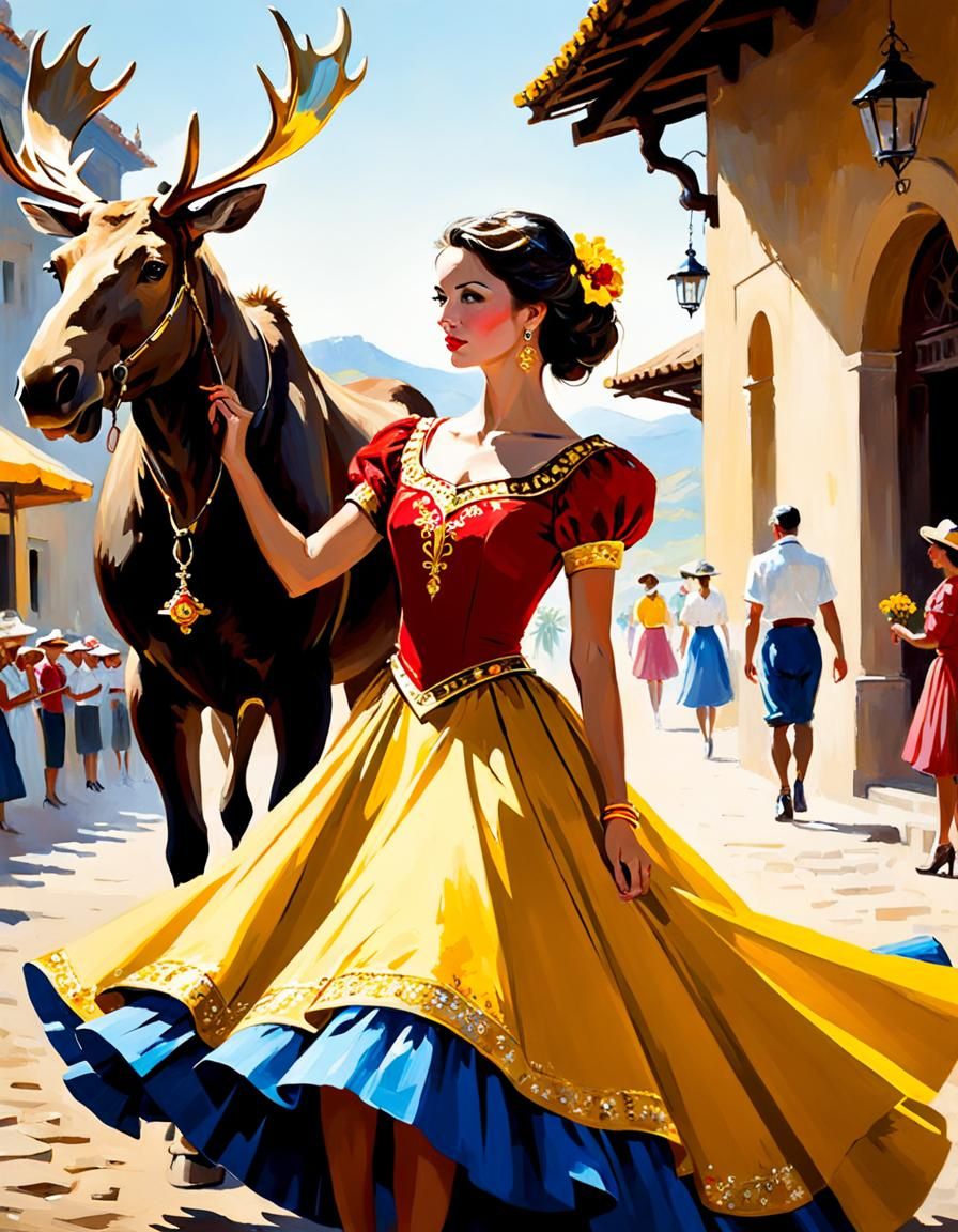 Matador and Señorita with Moose at Ziggurat
