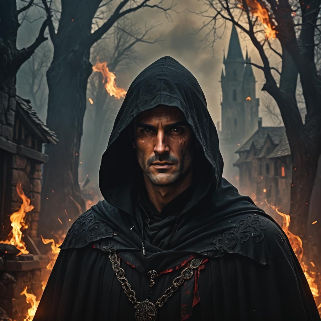 Medieval Thief Portrait in Dark Fantasy Style