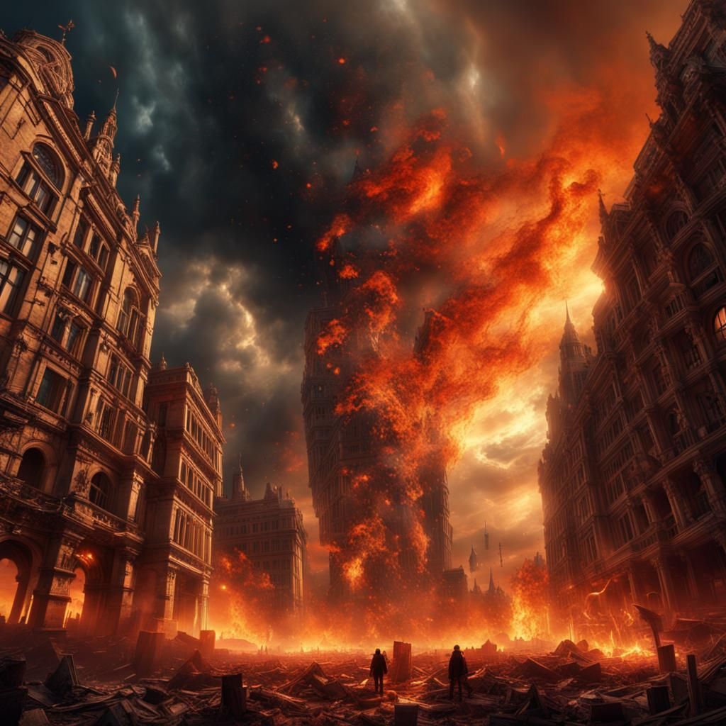 Inferno Sky: A Digital Matte Painting