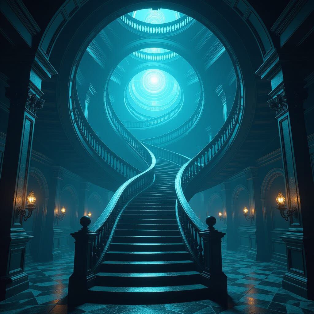 Escher-Inspired Portals to Infinite Staircases