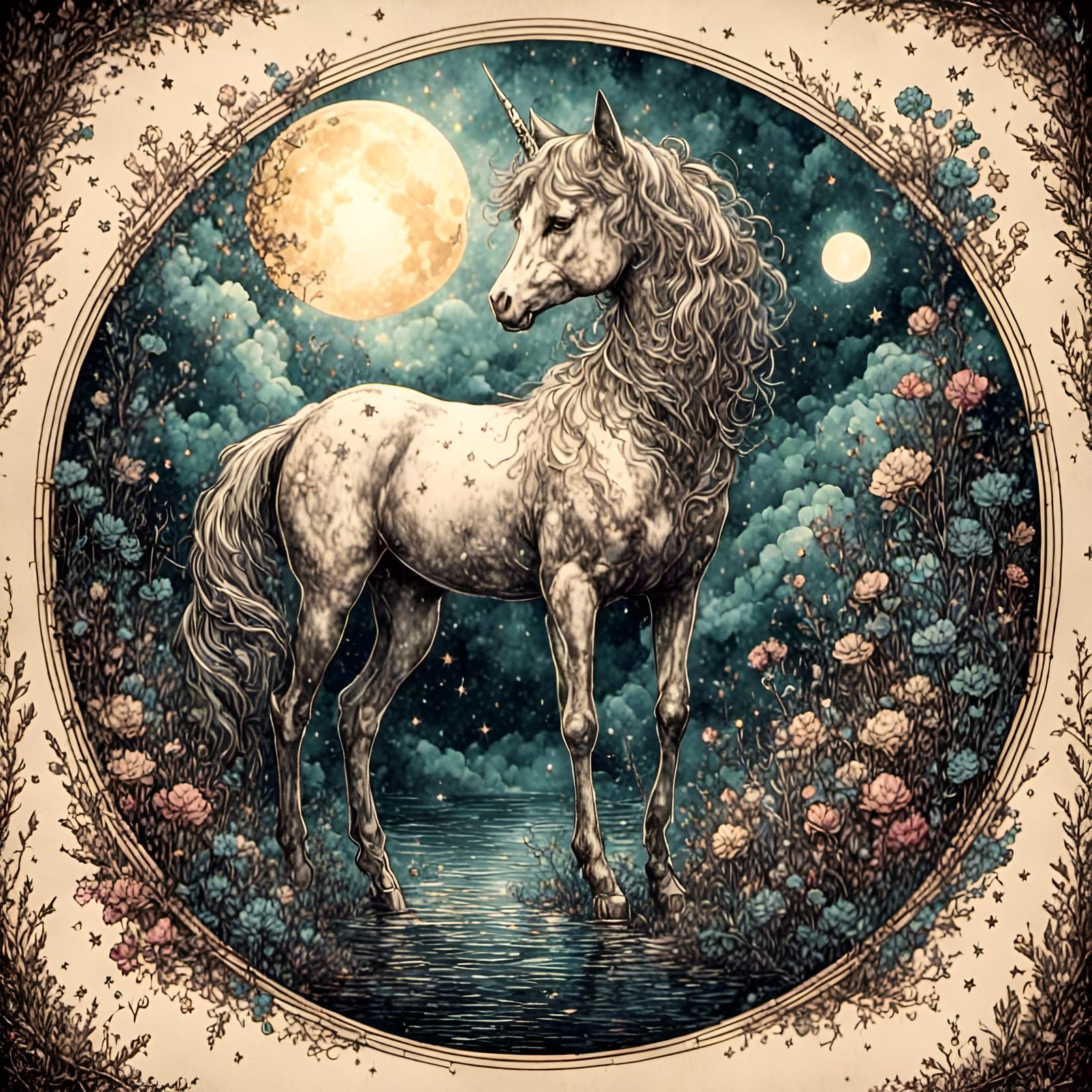 Neon Digital Ink Design with Glitter Effects