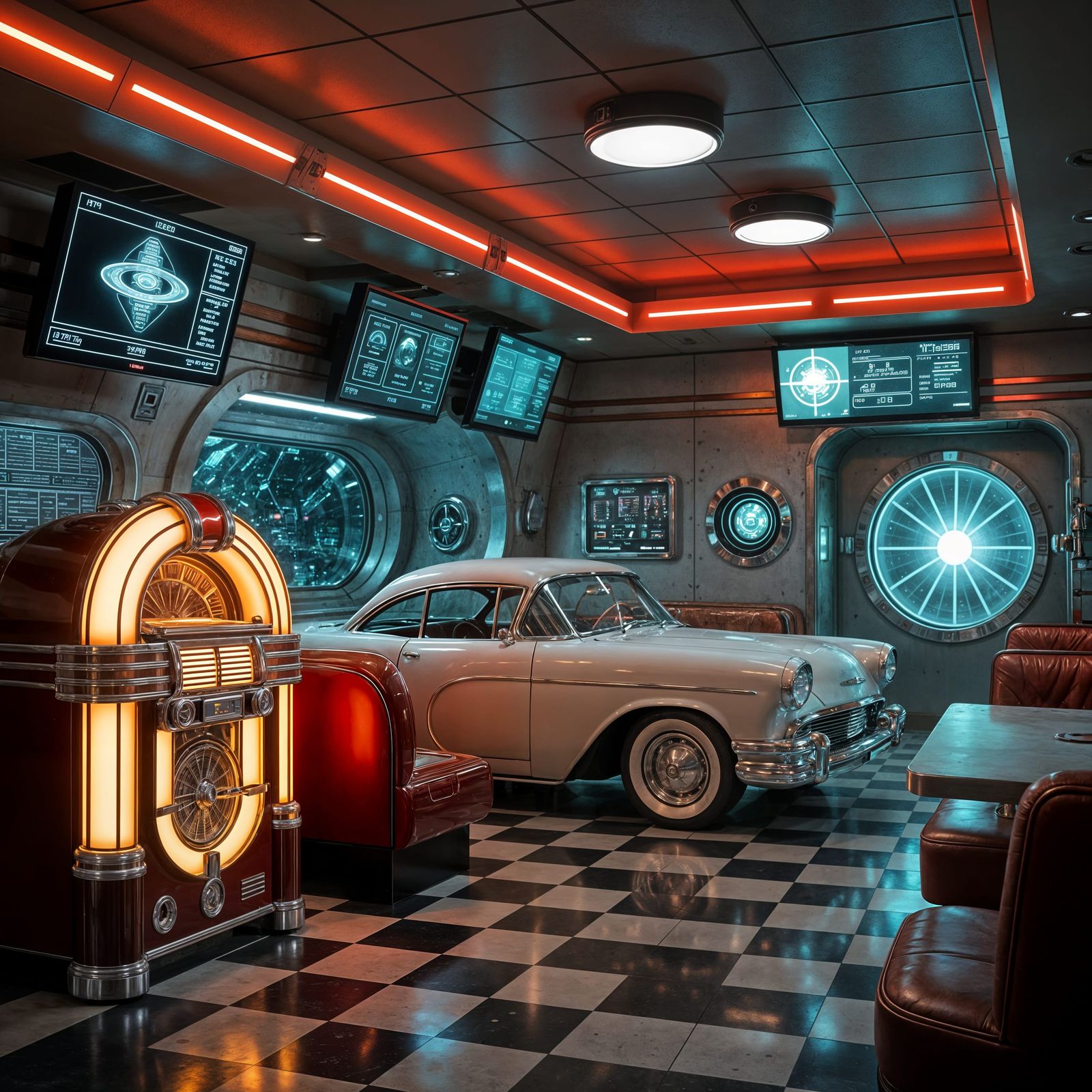 Retro-Futuristic Diner Hides Secret Underground Command Cent...
