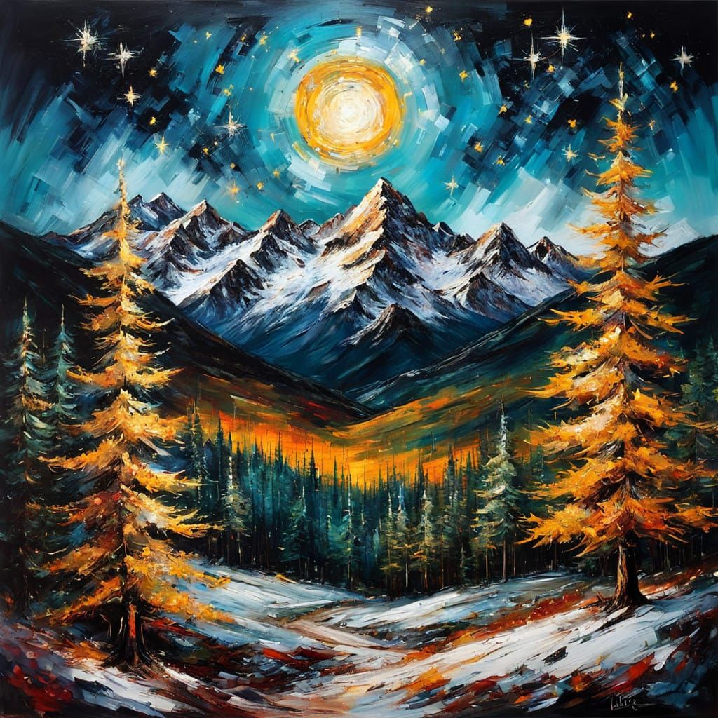 Golden christmas eve