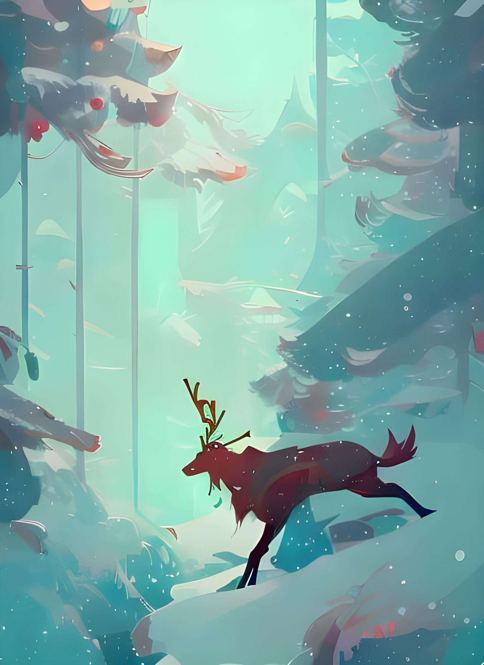 Christmas Spirits: Festive Digital Illustration