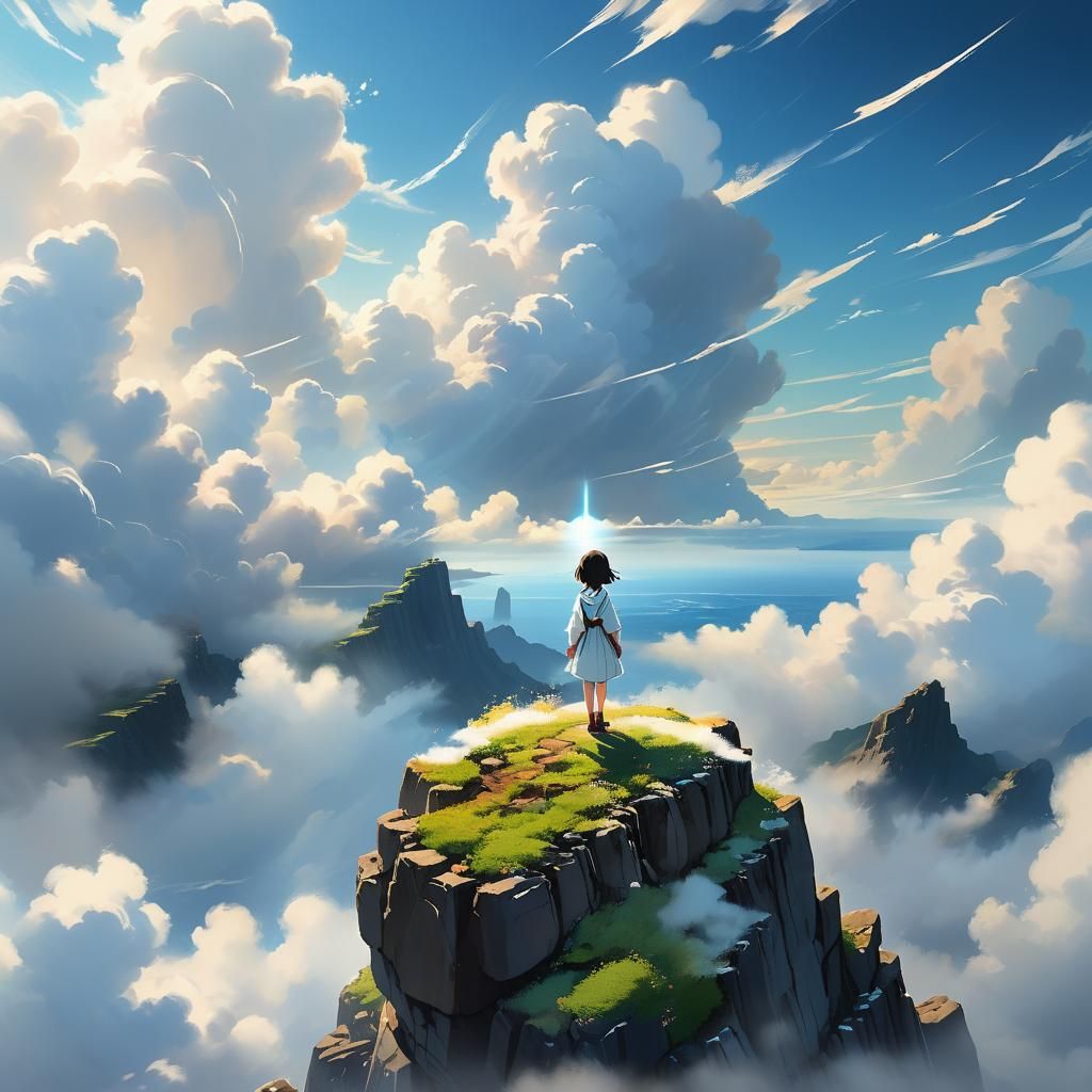 Ethereal Fantasy Landscape Inspired by Studio Ghibli