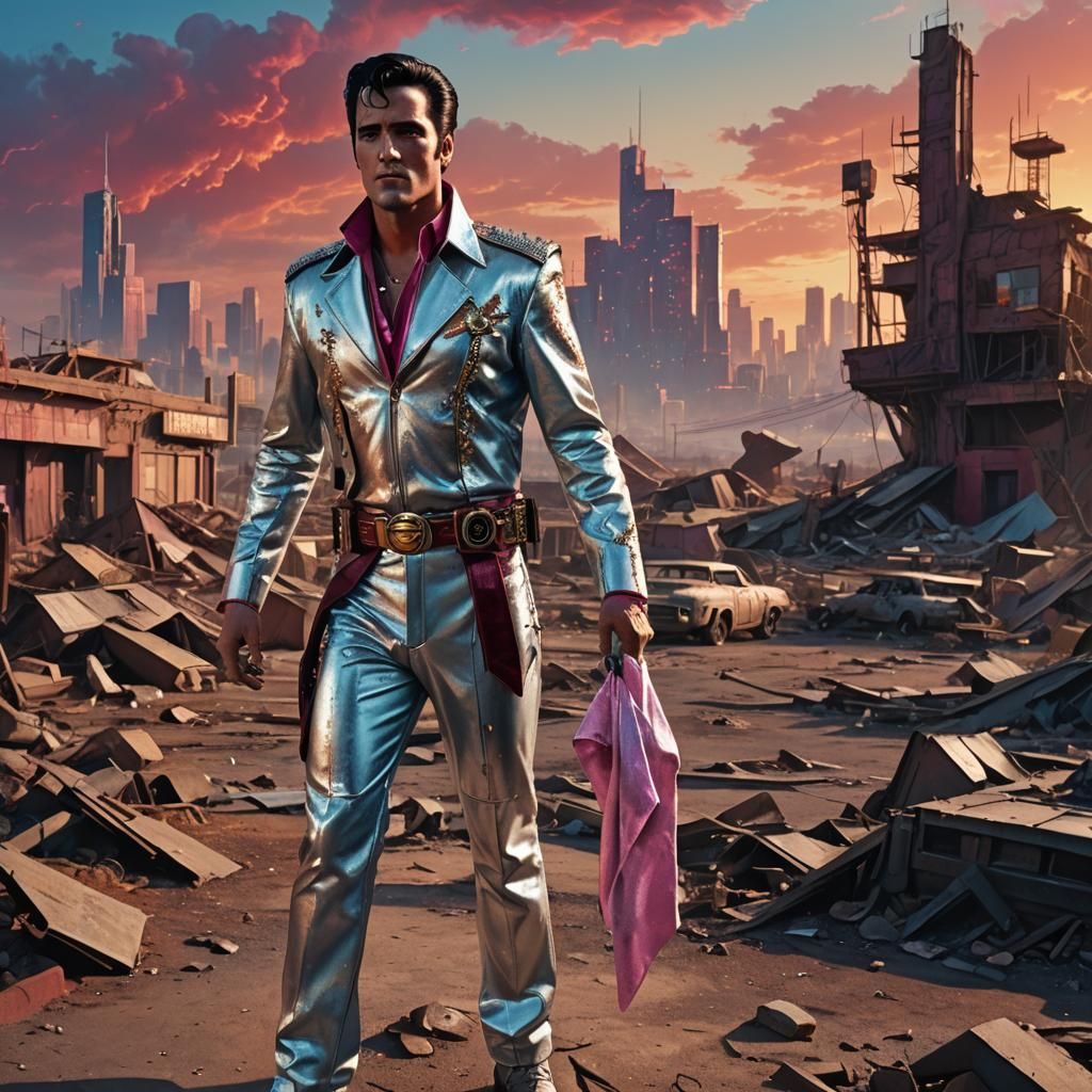 Elvis Ash Williams in Post-Apocalyptic Landscape