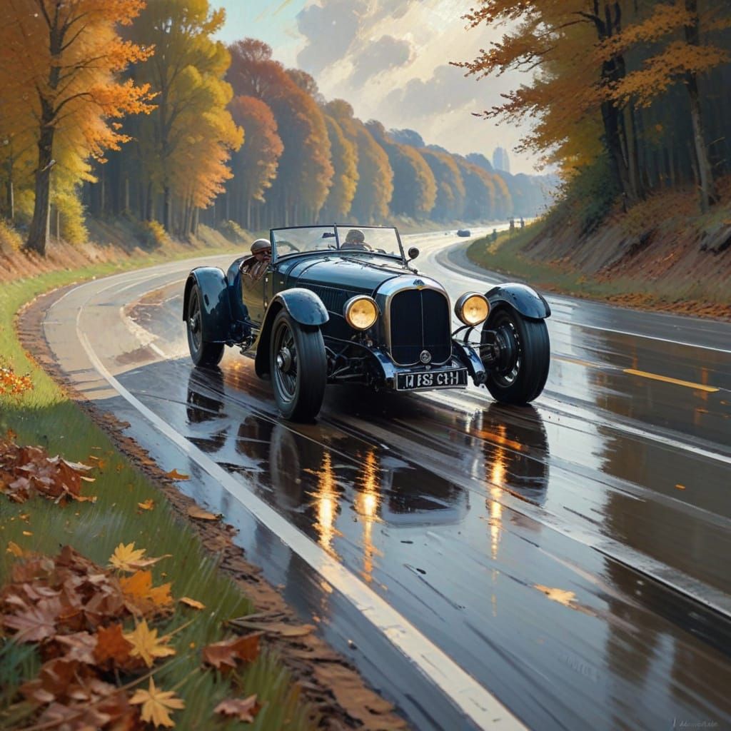 Dada Carbattle in Impressionist Expressionism Style