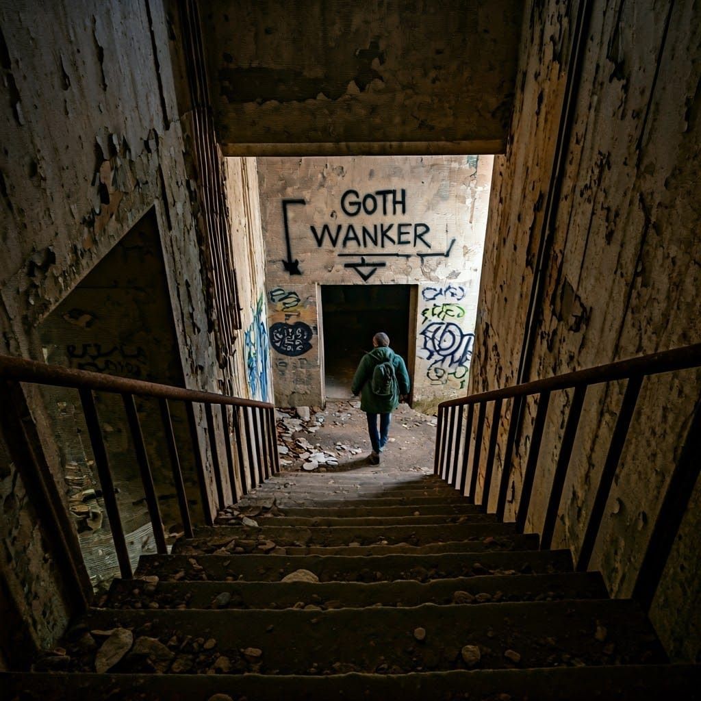 Urban Explorer Descends into the Shadows