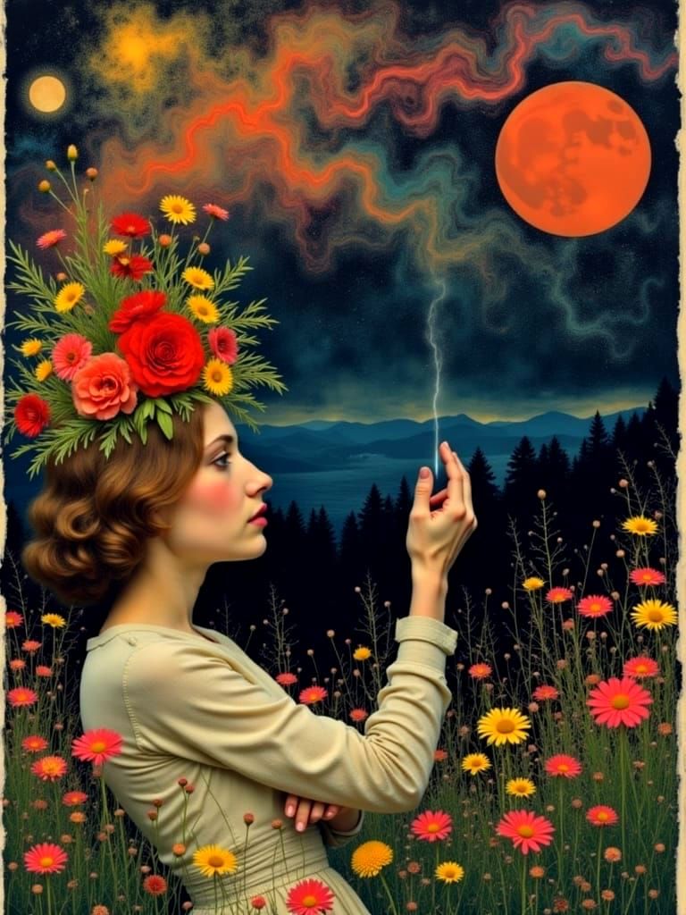 Baroque Alice in Wonderland with Fantastical Creatures