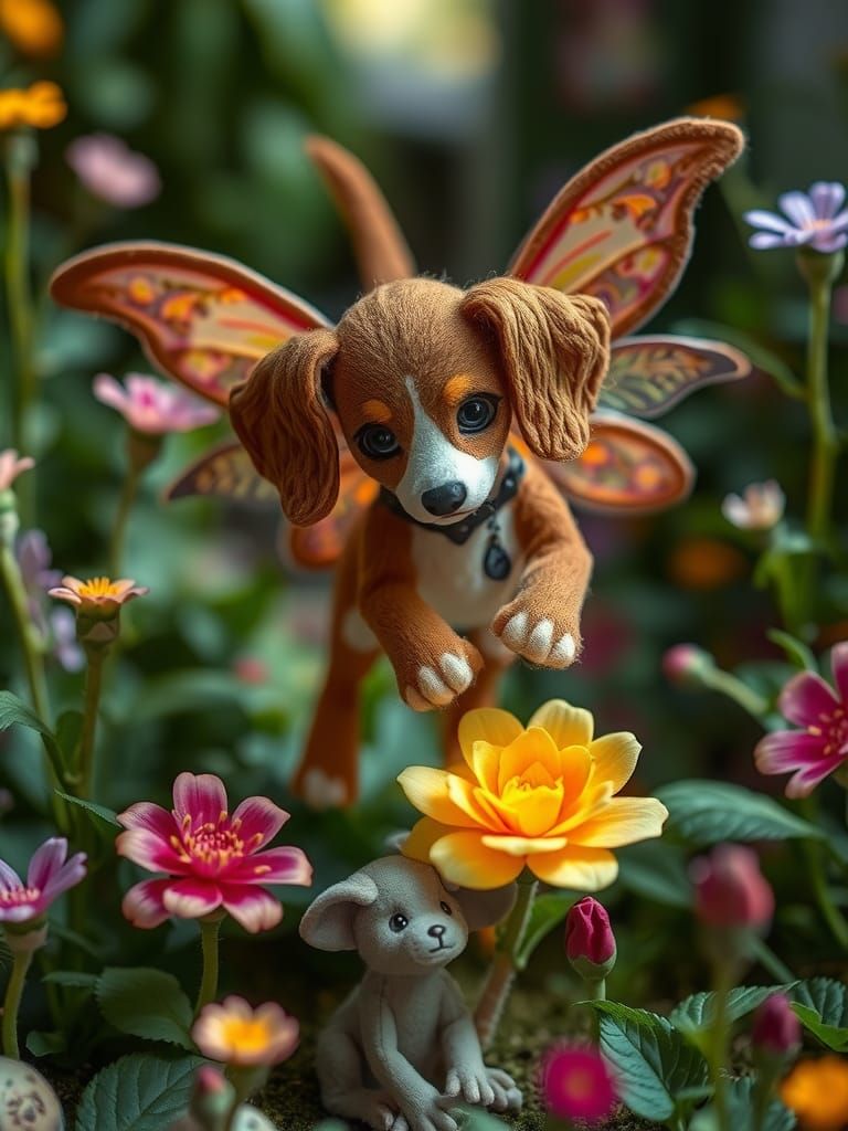 Steampunk Fairy-Beagle at Fantasy Garden Party