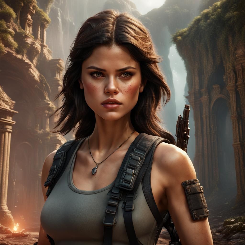 Lara Croft Style Matte Painting in 8K