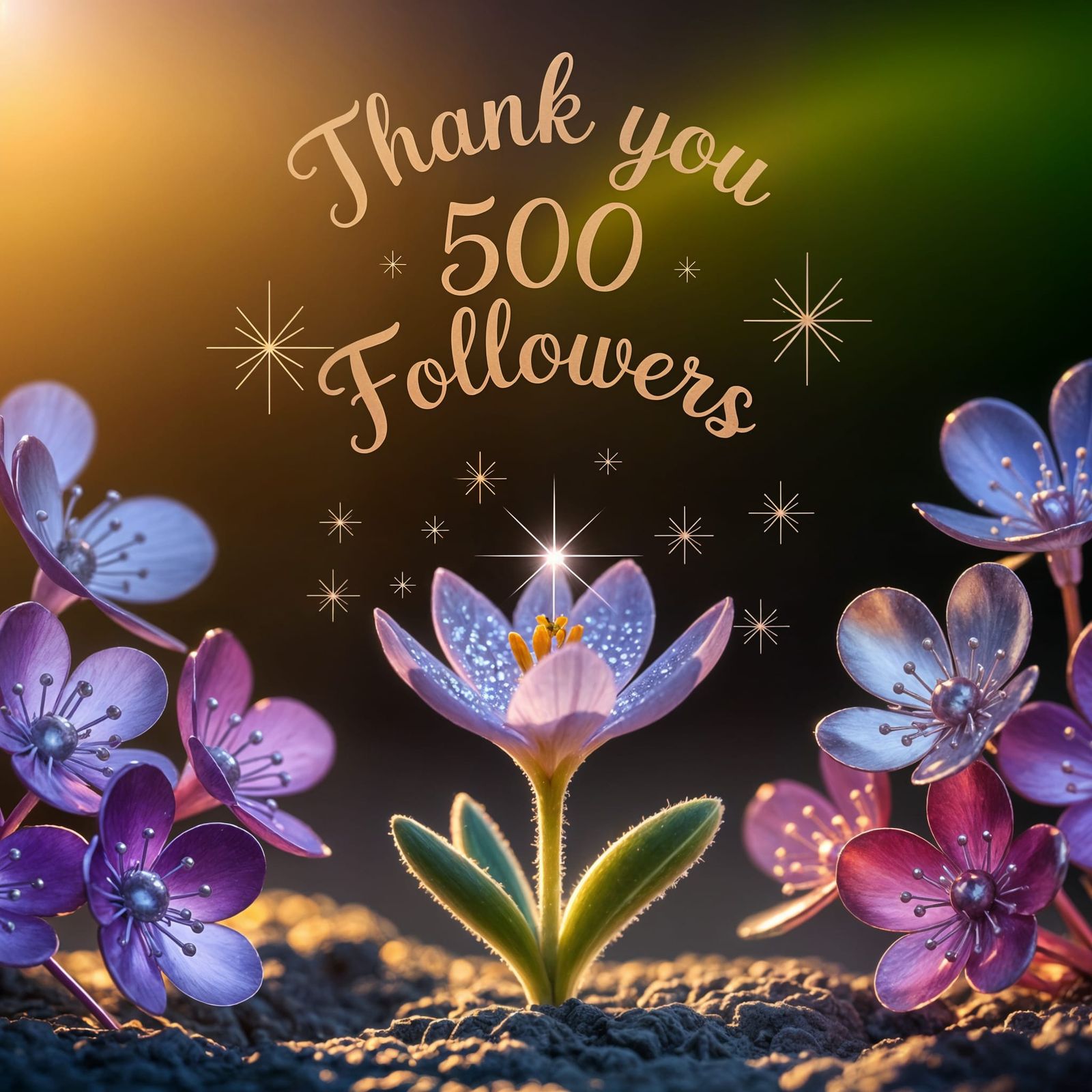 Whimsical Floral Celebration in Golden Light