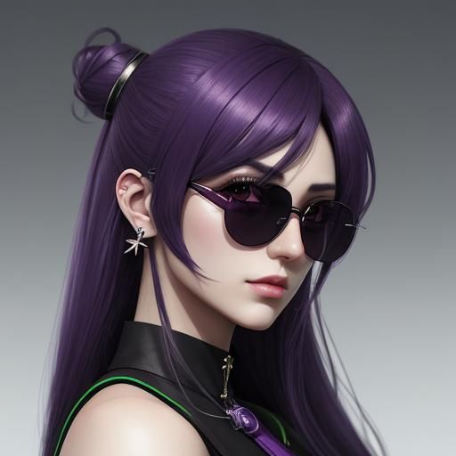 Anime Girl Smoking Weed in Detailed 3D Portrait