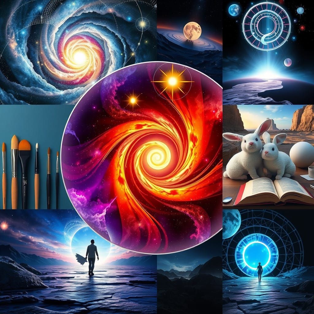 Universal Harmony and Cosmic Balance in Whimsical Landscapes