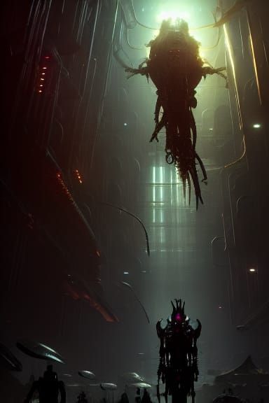 Biopunk Masterpiece in Dark Fantasy Style