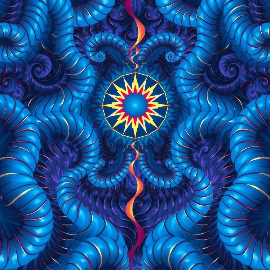 Abstract Swirling Forms in Dynamic Motion