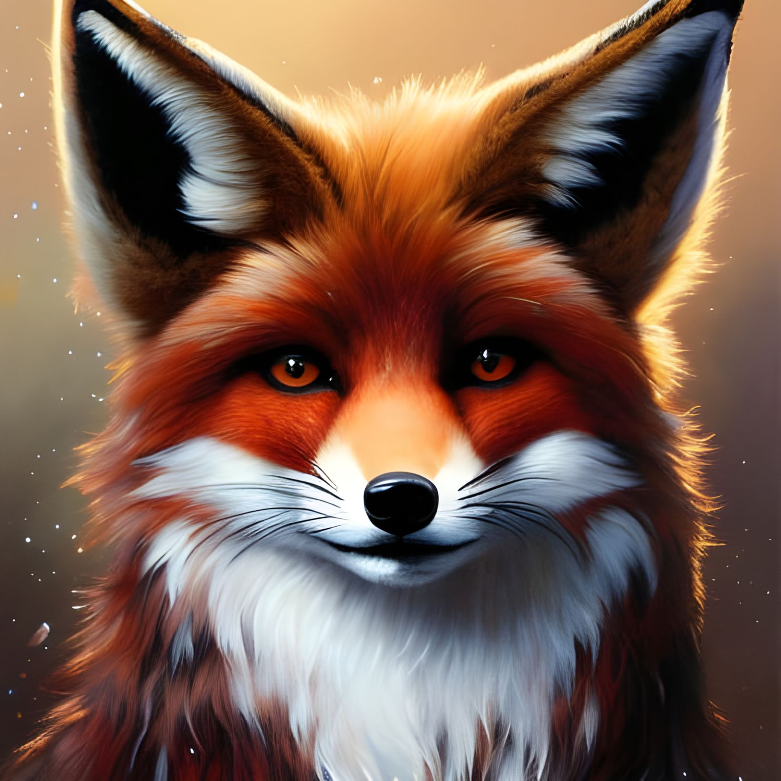 Furry Fox Aristocrat Portrait in Detailed Digital Art