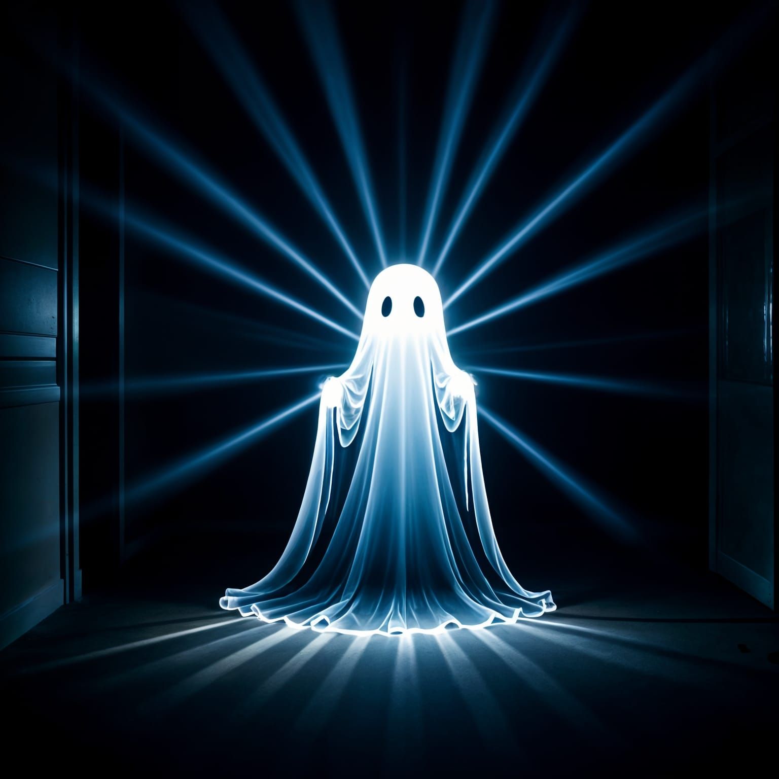 Ghostly Light Shape From Flashlight Beam