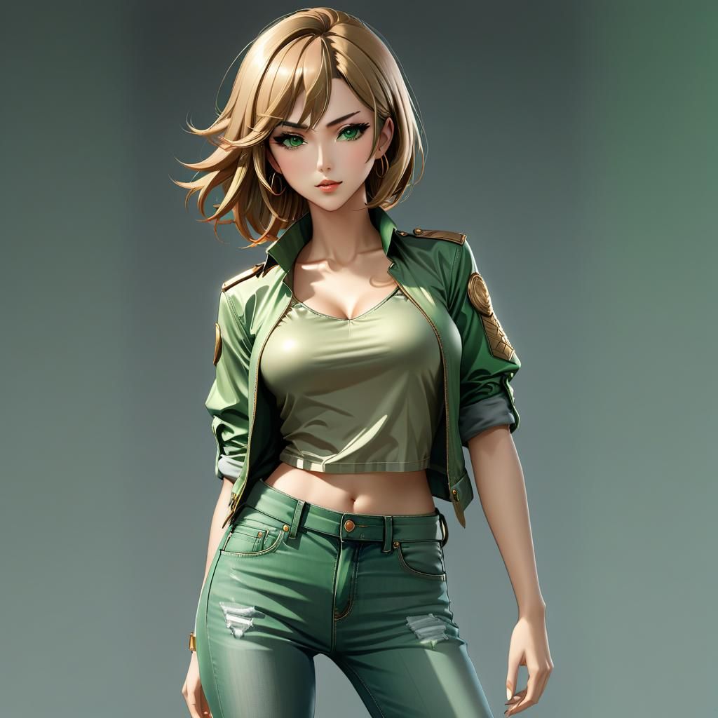 Anime Girl in Jeans, Adi Granov Style