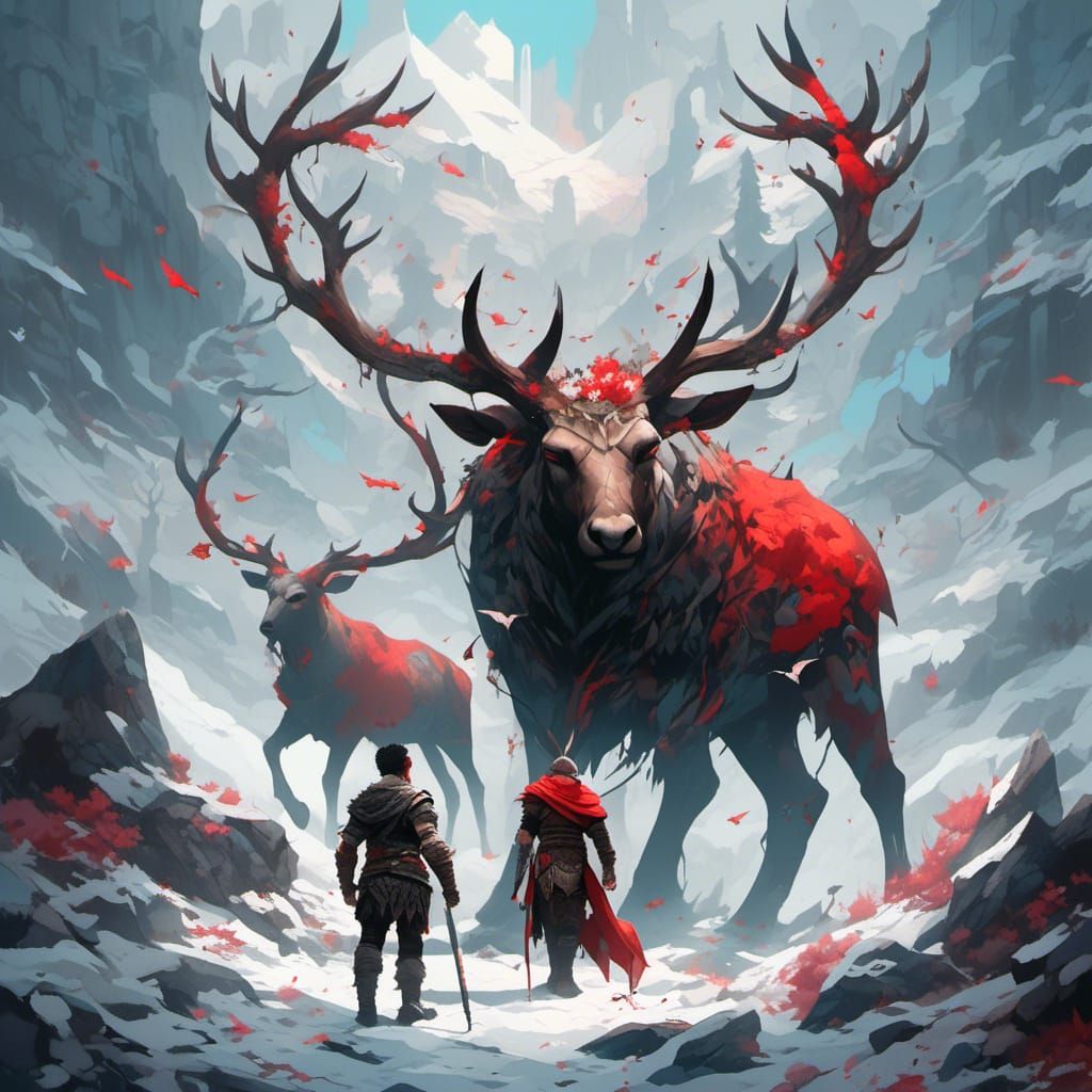 Kratos and Atreus: God of War in Graffiti Art