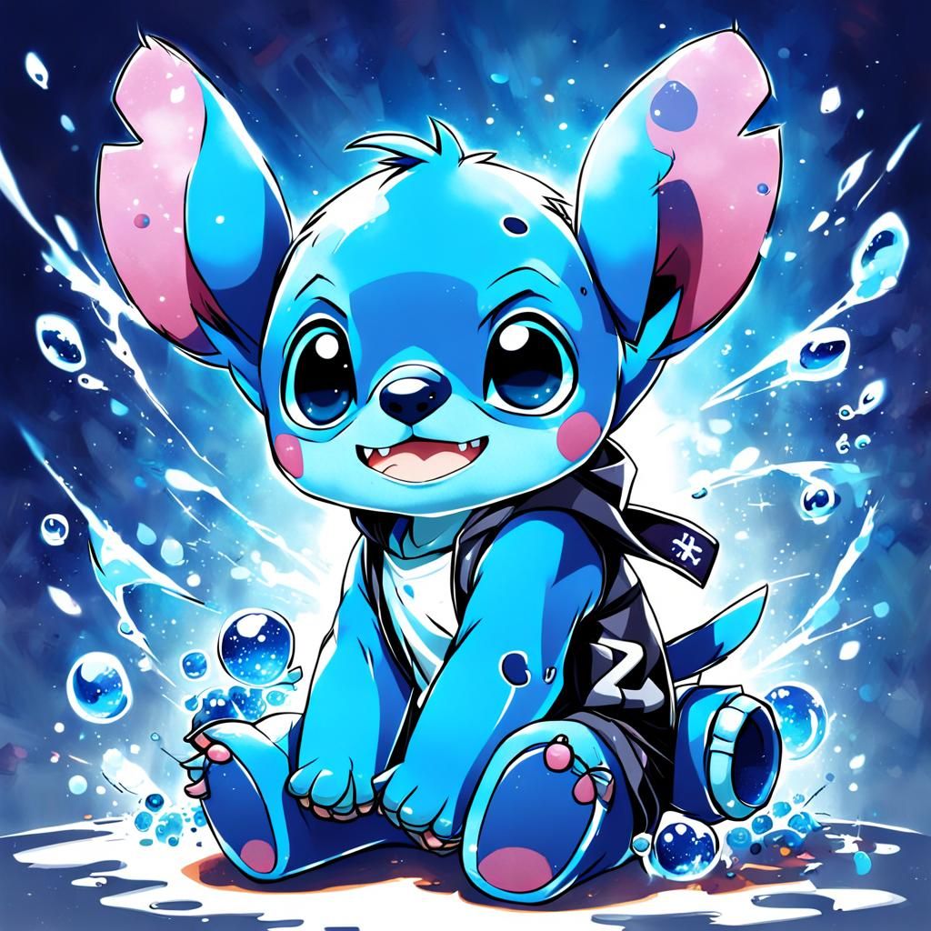 Anime Style Stitch Character Art