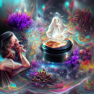 Holographic Astral Illustration: Aroma of Mysticism