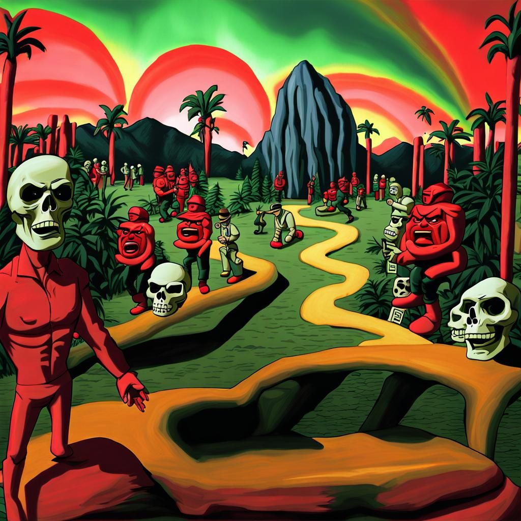 Raging Wild Man in Biopunk Forest