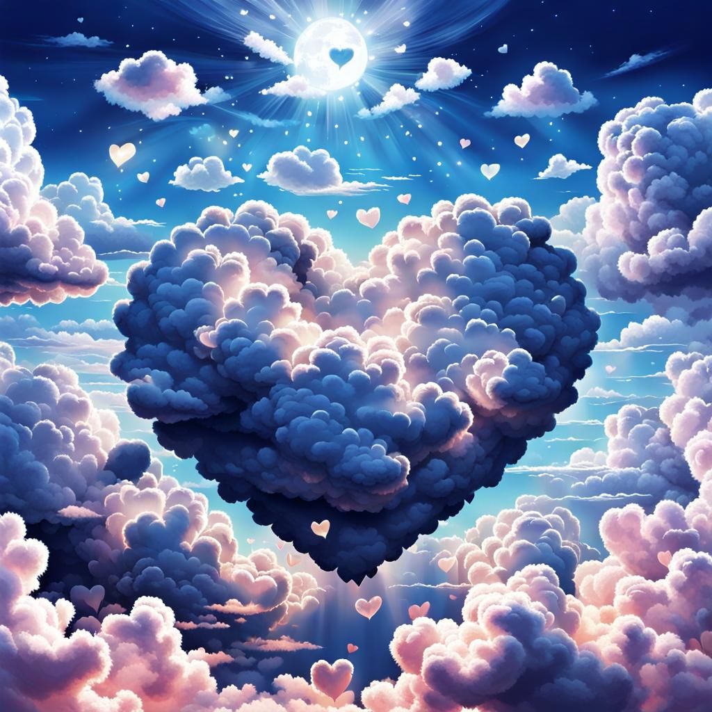 Heart Shaped Clouds Dreamcore Aesthetic