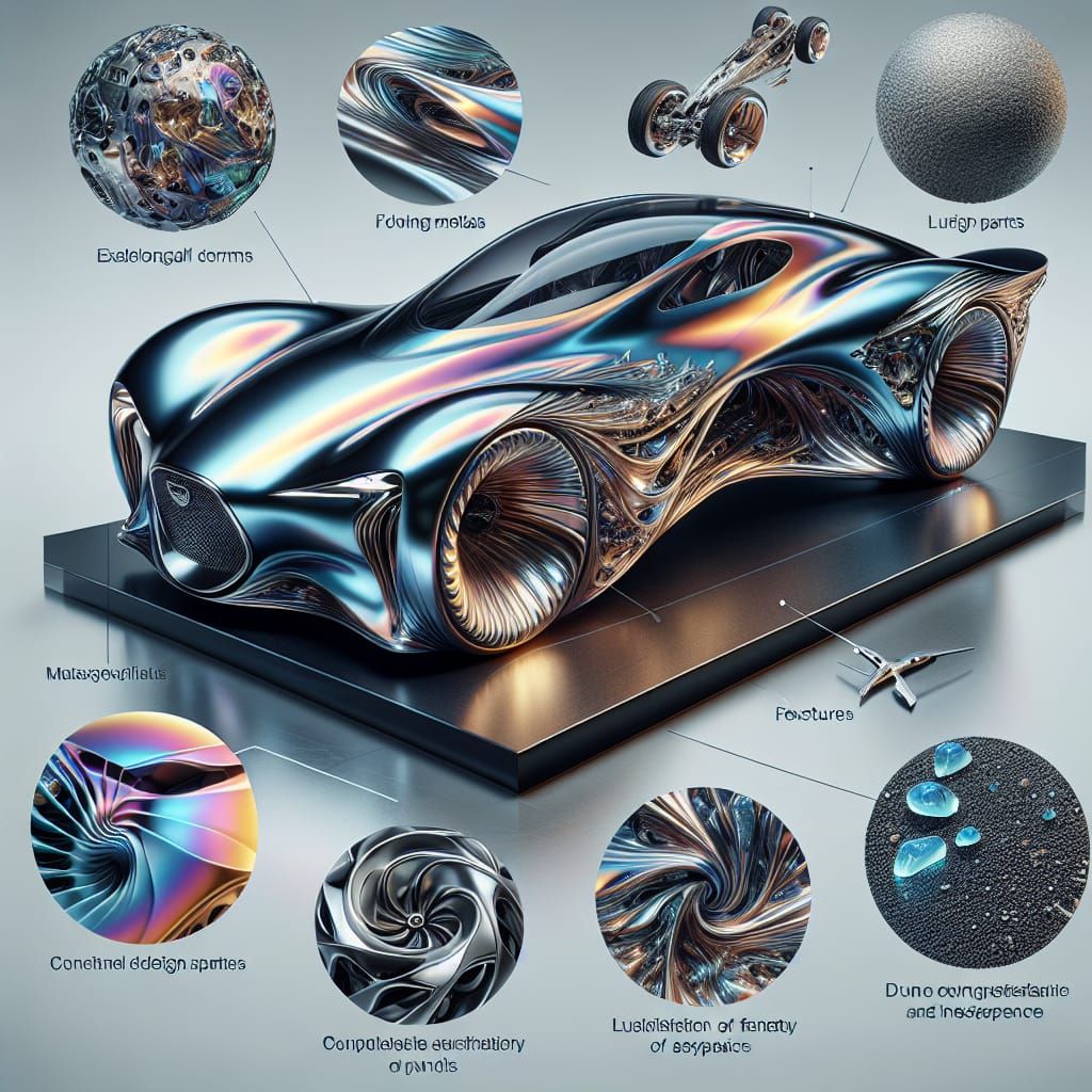 Futuristic Concept Car with Surreal Design