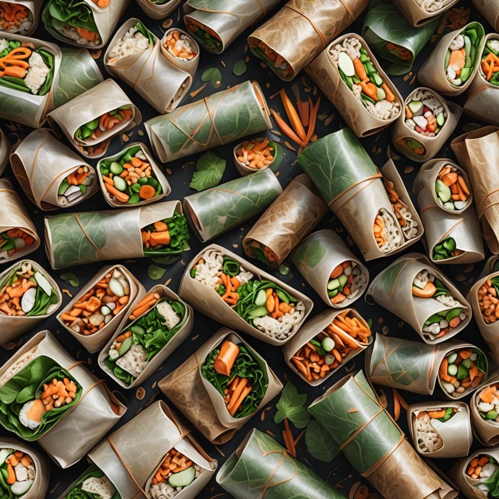 Rice Paper Rolls: Detailed Matte Painting