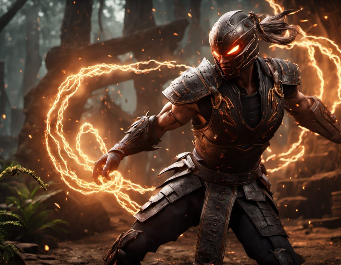 Epic Battle: Raiden vs Scorpion in Jungle Ruins