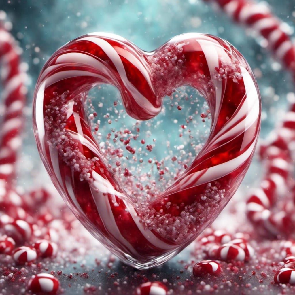 Candy Cane Heart: A Sweet Dreamscape