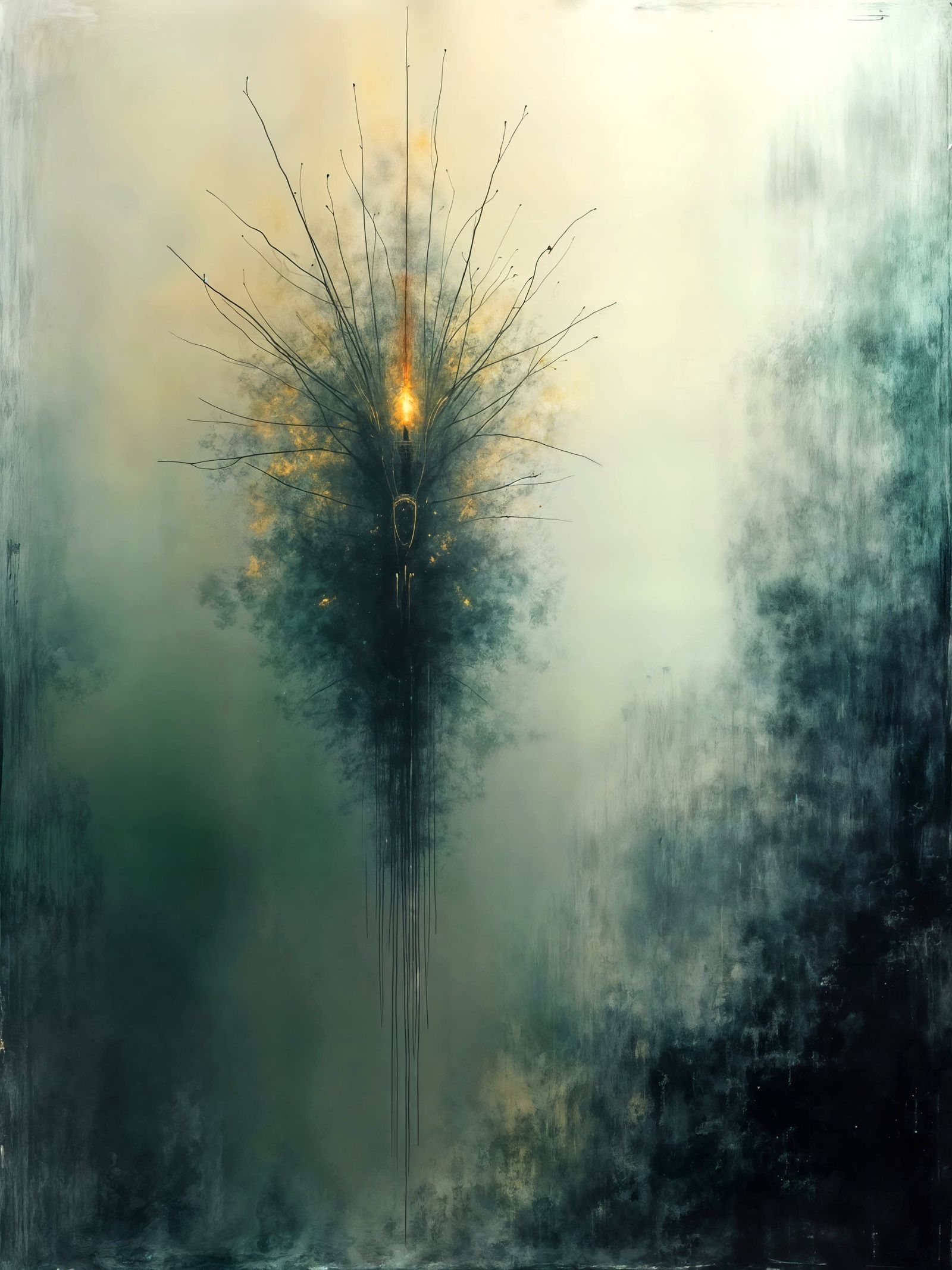 Abstract Silver Cycles Matte Painting in Hyperrealism