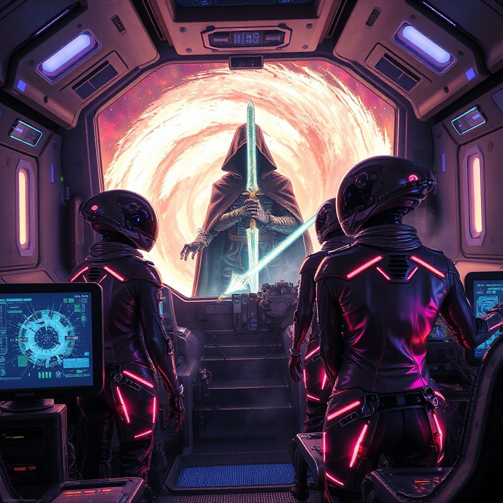 Cosmic Warriors Prepare for Wormhole Expedition