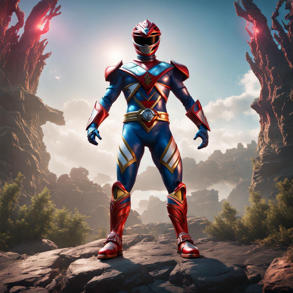 Detailed American Power Ranger Fantasy Art