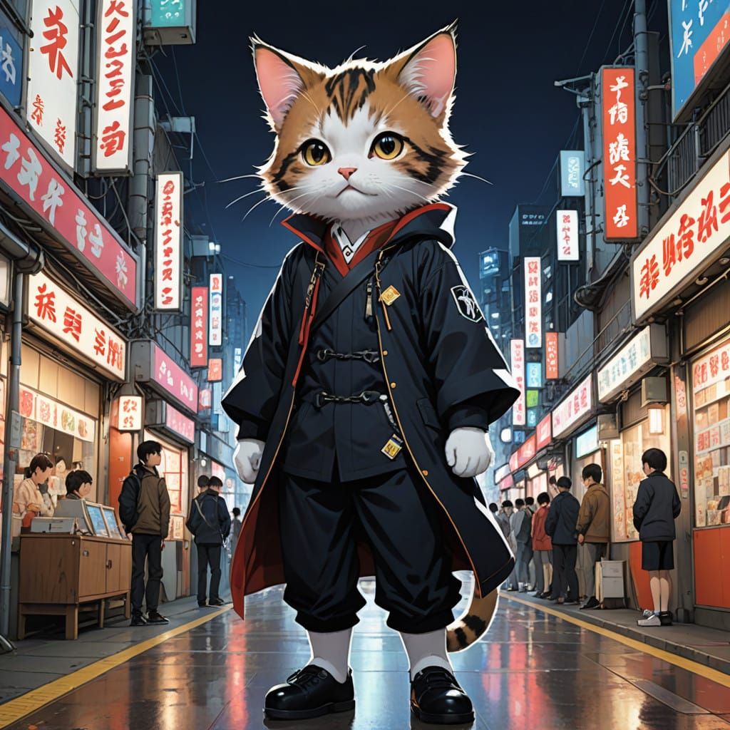 Whimsical Boy in Feline Costume