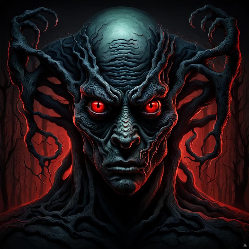 The ugly face of evil and misery