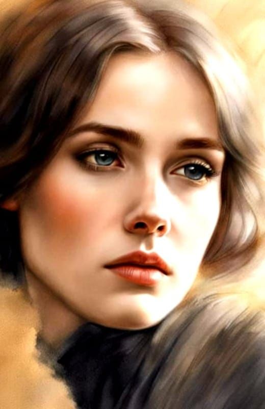 Classic Portrait of a Young Girl with Straight Bob Hair