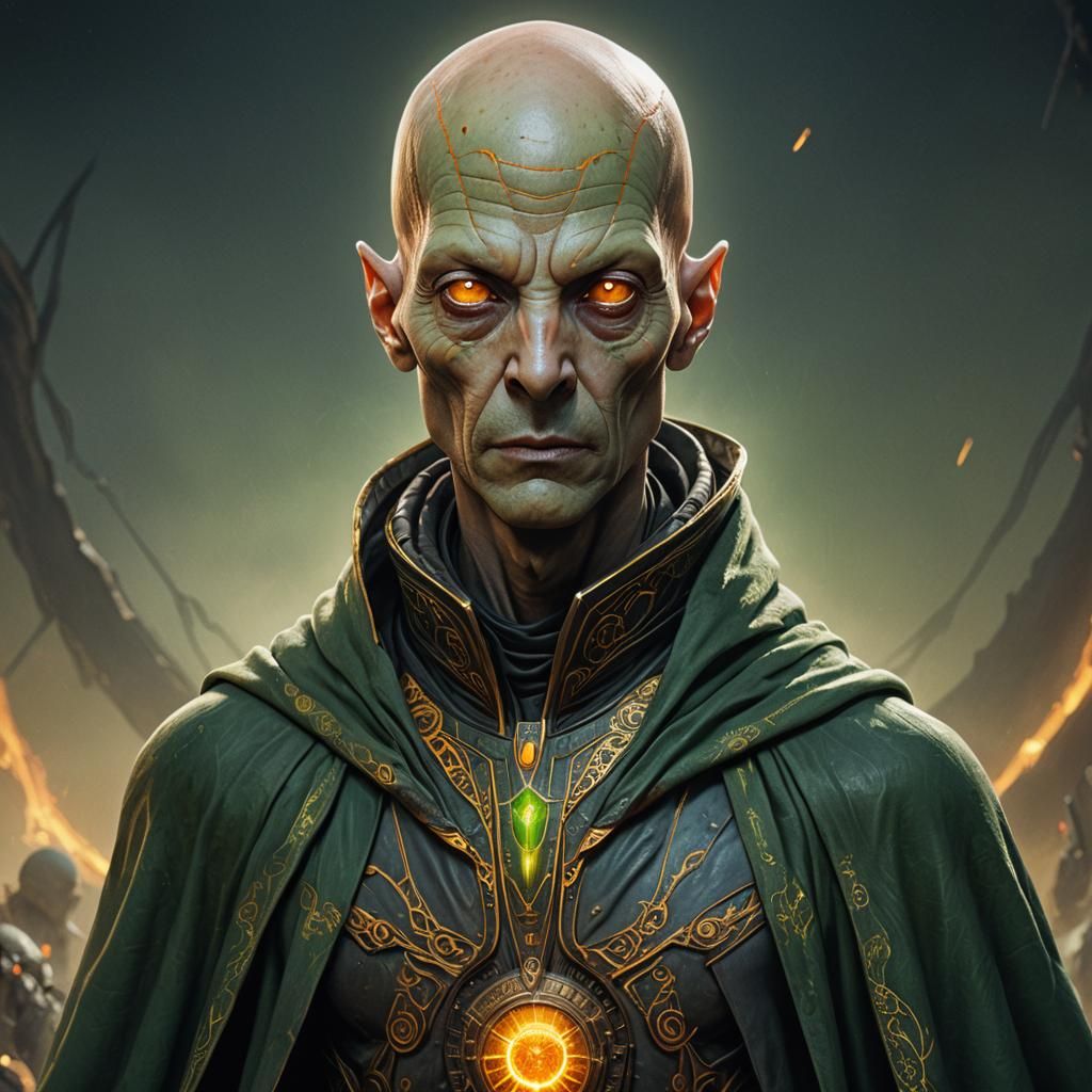 Alien Royal Vizier Portrait in Hyperrealism