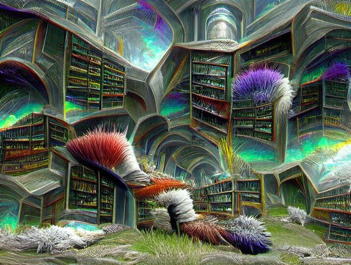 Infinite Fantasy Library in High Resolution