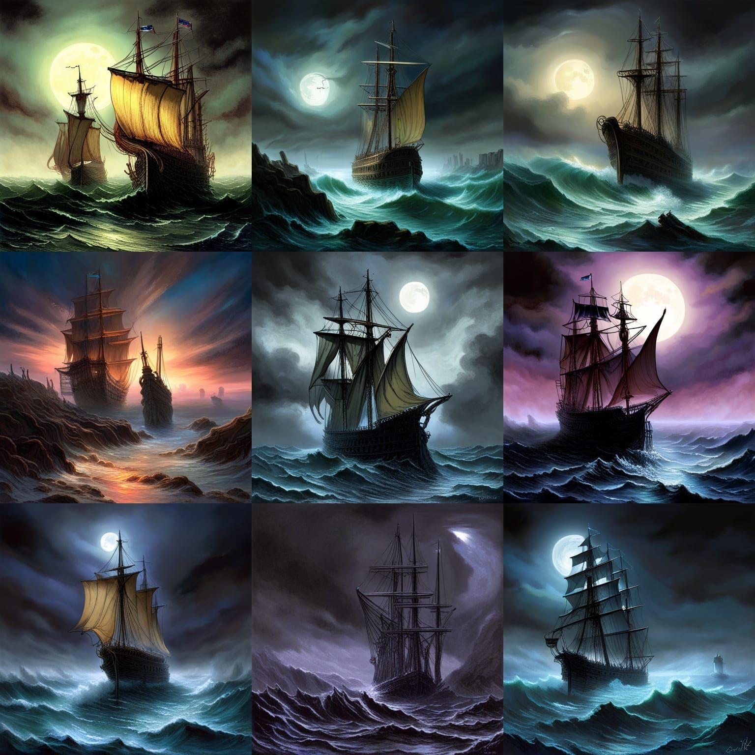Ethereal Ghost Ship Fantasy Art