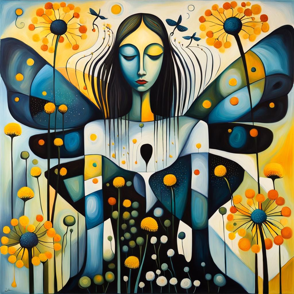 Winged Fairies Making Wishes in Surreal Dreamscape