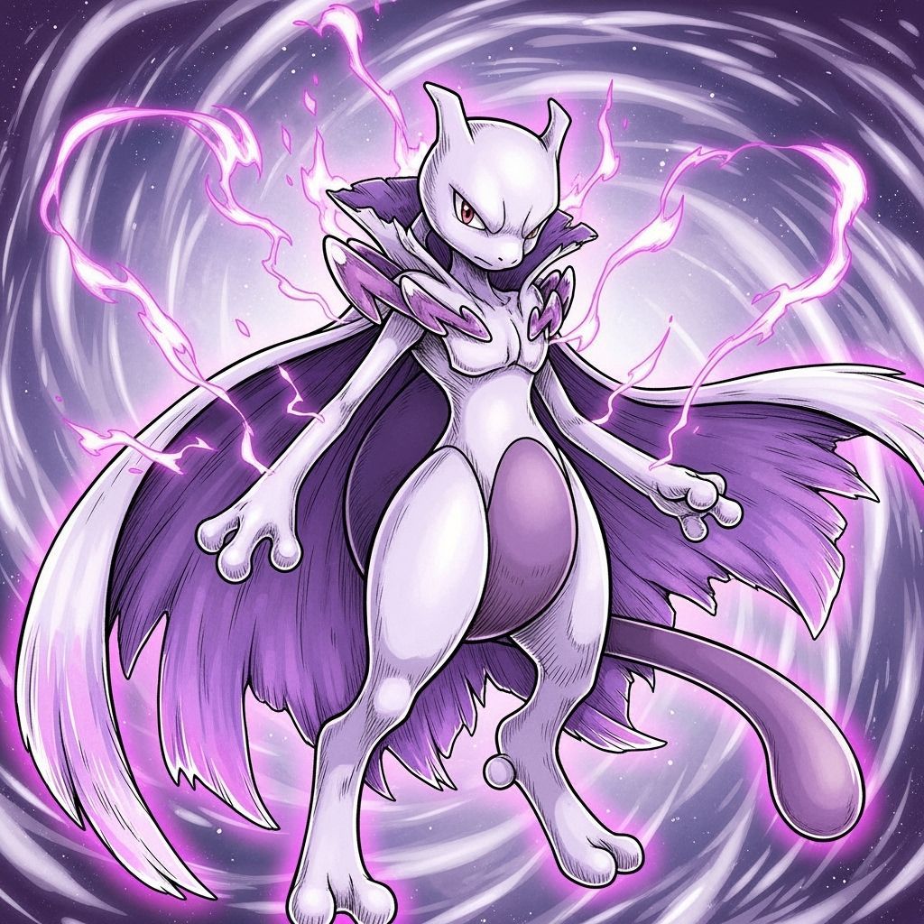 Mega Mewtwo Fusion with Psychic Energy Cape