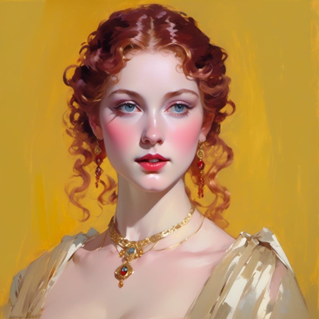 Exotic Queen Isolde in Victorian Era Style