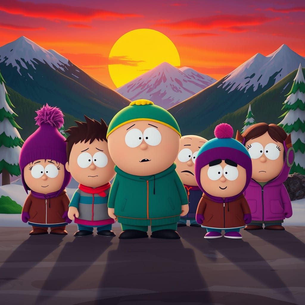Vibrant Realistic Portraits of South Park Kids in Fantastica...