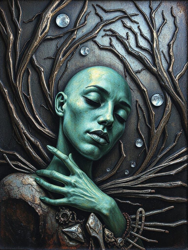 Stained Steel Art of Hollowness Alone Too Long