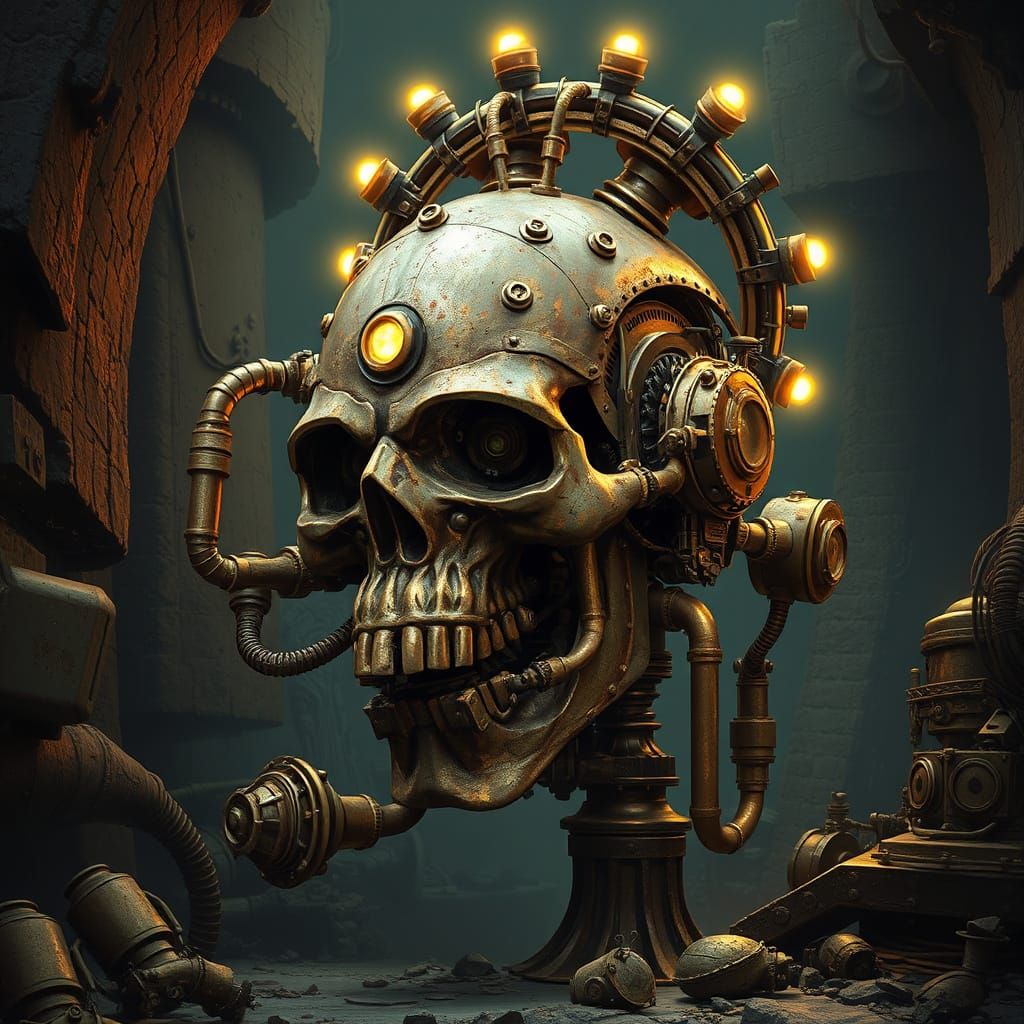 Cybernetic Servitor of the Adeptus Mechanicus in Industrial ...