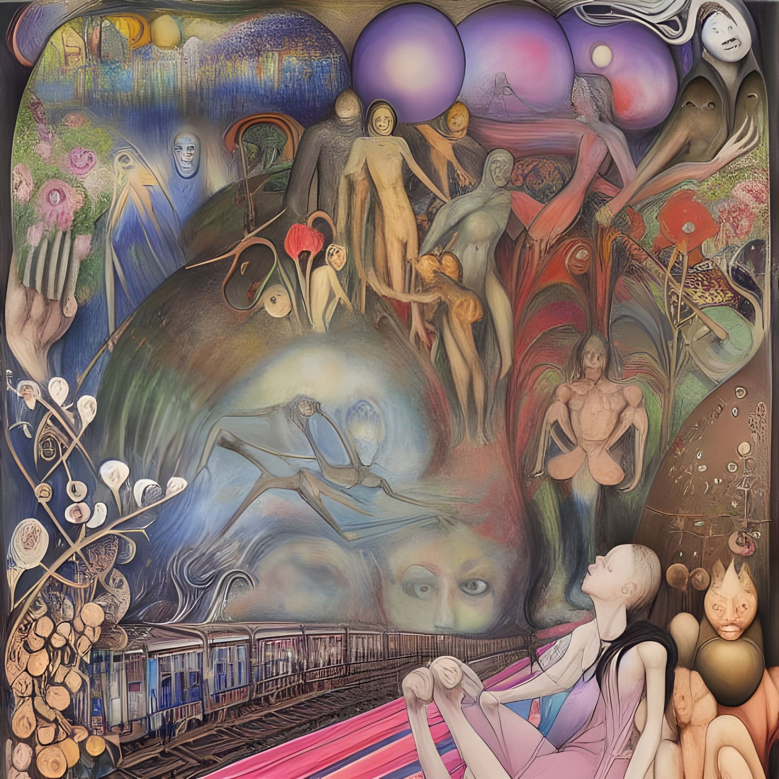 Train Through Underworld Landscape in Opulent Style