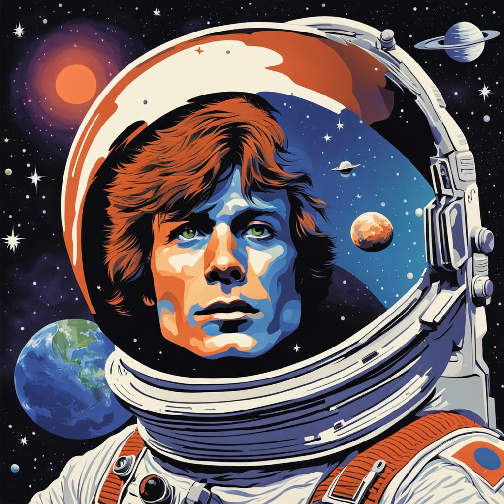 Dreamlike Space Exploration Scene